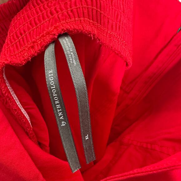 ANTHROPOLOGIE Slim Corset Midi Dress Cherry Bomb Red Sz XL {E44} - Picture 4 of 5